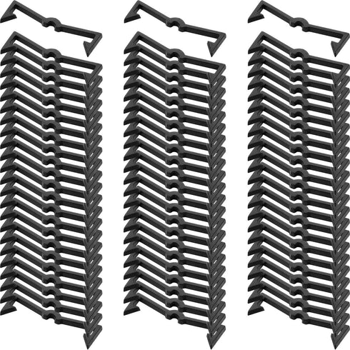 Mudder Black Plastic Pegboard Hook Locks - 100 Pieces, Fit 1/4 Inch and 1/8 Inch Pegboards