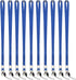YOUOWO 10 Pack Neck Lanyard, Office Nylon Blue Lanyards with J-Hook for Badge Holders, ID Name Badges