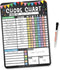Magnetic Chore Chart for Kids, Dry Erase Reward System for Adults, Fiesta Chalk Responsibility Board for Family
