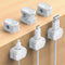 6 Pack Elastic Cable Clips, Auto Tighten Cable Holder for Home Office Desk Phone Management (White)