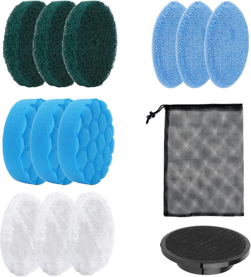 BCQDOL Electric Spin Scrubber Brush Heads Set, 12 Pack Replaceable Brush Heads for