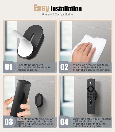 Nearockle 5 Pack Magnetic Remote Control Holder Wall Mount, Upgraded No Drill Self-Adhesive Organizer TV Remote Holder