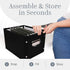 Snap-N-Store File Storage Box & Organizer - 2 Pack, Portable File Boxes for Documents, Back To School