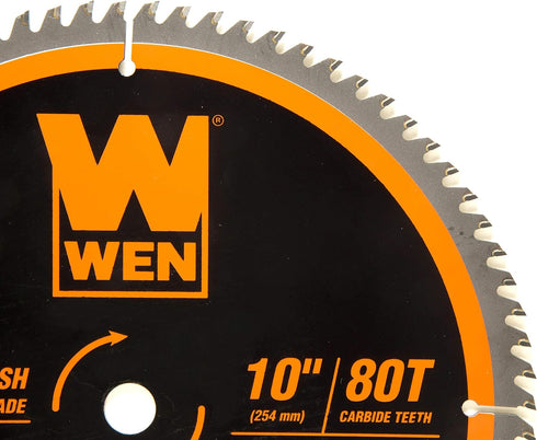 WEN BL1080 10-Inch 80-Tooth Carbide-Tipped Ultra-Fine Finish Professional Woodworking Saw Blade for Miter Saws and Table Saws by WEN