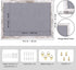 Gray Felt Bulletin Board, Decorative Hanging Bulletin Boards for Walls with White Rustic Wood Frame, Pin Board Vision Board for Office Home and School with Pins, Screws (2636,WH,2pc) by Aitakatta