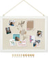 Bulletin Boards with Linen, 1-Pack 16''X 12'' Double-sided Cork Board, Small Pin Board for Home Office