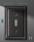 DEWENWILS Decorative Light Switch Cover, Metal Toggle Light Switch Wall Plates, Aged Bronze Outlet Covers for Home,