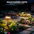 2 Pack 15Hrs, ELECLINK Tall Solar Pathway Lights Outdoor, Solar Garden Lights Outdoor Waterproof Bright Up to Round
