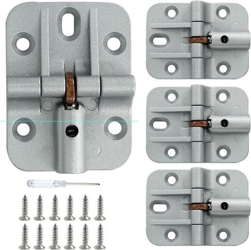 LifCratms 4 Pcs Adjustable Locking Hinges, 180 Degree Folding Table Hinge, Zinc Alloy,