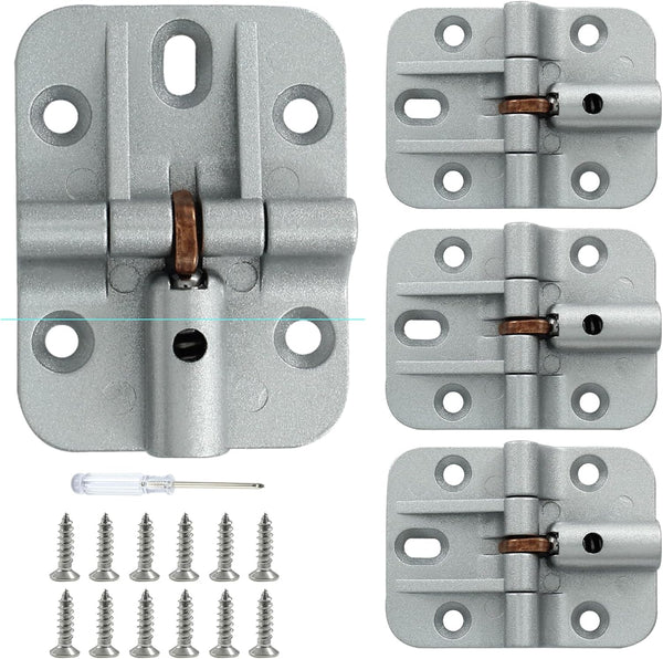 LifCratms 4 Pcs Adjustable Locking Hinges, 180 Degree Folding Table Hinge, Zinc Alloy,