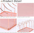 Simmer Stone File Sorter Organizer, 5 Section Magazine Holder Rack for Mail, Paper, Document, Folder, Rose Gold