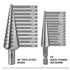 4241 HSS Large Step Drill Bits Set, 1/2", 7/8", & 1-3/8" for Hole Drilling in Iron, Copper, Aluminum, Wood