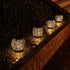 2 Pack Brizled Solar Lantern Lights, Outdoor LED Hanging Lantern Lights with Star Projection, Warm White Solar Garden