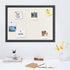 Navaris Framed Linen Bulletin Board - 17 x 23 inches Fabric Jewelry Organizer Pinboard for Wall Memory Memo