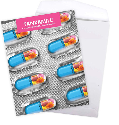 NobleWorks Jumbo Thank You Greeting Card 8.5 x 11 Inch with Envelope (1 Pack) Tanxamill J6609