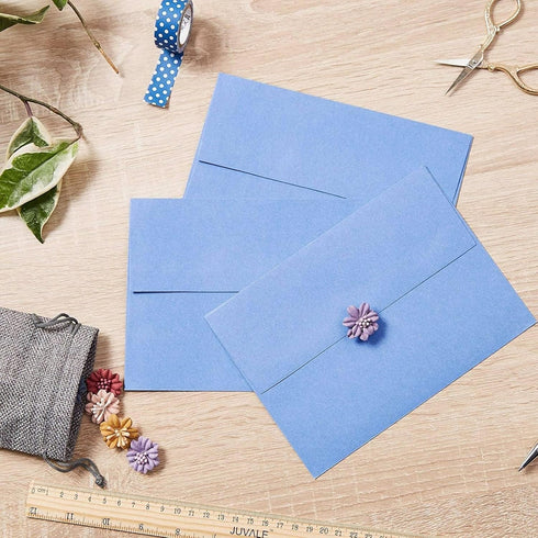 Juvale 96 Pack Light Blue 5x7 Envelopes for Invitations, A7 Size for Mailing Greeting Cards, Weddings