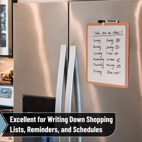 Mr. Pen Dry Erase Board, 14” x 11” with Black Marker - Sandstone Frame Small White Board for Kids and Students
