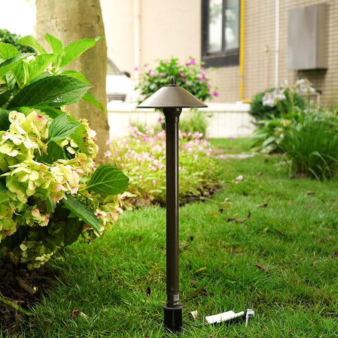 Generic 10W 2700k Low Voltage Pathway Lights Outdoor Landscape Lighting Warm White Walkway Lights Bronze Metal Pro