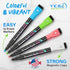 Magnetic Dry Erase Black Menu Board (16 x 12") for Fridge, Weekly Meal Planner with 4 Neon Chalk Markers & Cloth Eraser