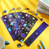 Zonon Space Theme Bookmarks with Inspirational Quotes Cards - Metal Charms Planet Rocket Space Ship, Reading Party