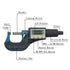 Beslands Digital Micrometer 0-1" / 0-25mm Gauge with 0.00004" / 0.001mm Thickness Measuring Tools and Case