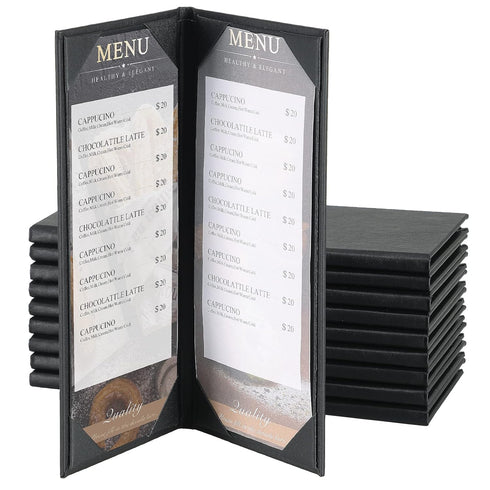 10 Pack 2 View Menu Holder Menu Covers 4.25" x 11" |