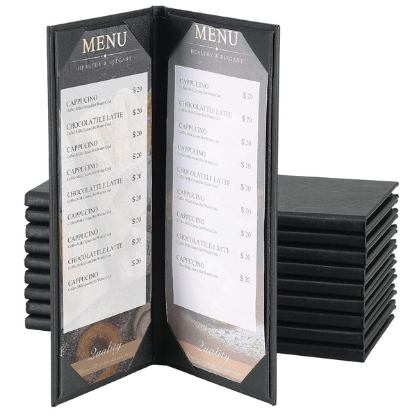 10 Pack 2 View Menu Holder Menu Covers 4.25" x 11" |