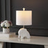 17.5" Bulb (JYL1143D) JONATHAN Y White Elephant Kids Table Lamp, Whimsical Resin Bedside Lamp with White Linen Drum