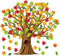 Gersoniel 90 Pieces Classroom Tree Bulletin Board Set, Fall Tree Decoration with Conversation Heart Leaves Cutouts