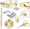 Office Supplies Set, Desk Accessory Kit, Acrylic Stapler, Tape Dispenser, Clips, Ballpoint Pen, 1000 Staples