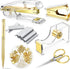 Office Supplies Set, Desk Accessory Kit, Acrylic Stapler, Tape Dispenser, Clips, Ballpoint Pen, 1000 Staples
