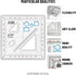 ECOPYBOOK TACTICAL 125x125mm, Ecopybook Flexible GTA NATO Army Protractor, Square Map Military Protractor for Land