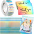 Outus 620 Pieces Thank Cards and Stickers Set Thank Gold Foil Stickers for