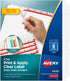 Avery 8-Tab Extra Wide Binder Dividers, White, 1 Set, Easy Print & Apply Clear Label Strip (11439)