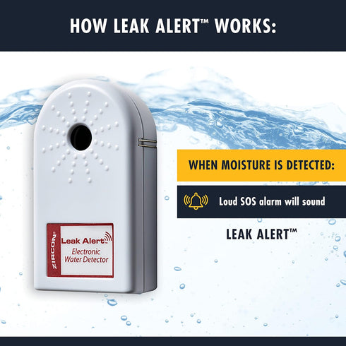 Zircon 90Db (2 Pack) (72311) Leak Alert Water Leak Detector & Flood Sensor Alarm/Water Leak Sensor with Dual Leak