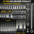 Tugote 61PCS Set 1/4'' Nutsetter, S2 Impact Nut Driver - Magnetic Deep Nut Drivers for Drills Metric & SAE, Socket