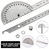 Outus Angle Protractor - Two Arm Stainless Steel Ruler for Woodworking, Angle Measure Tool with 0-180 Degrees