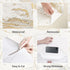 Matte Beige/Gold Marble Contact Paper, Waterproof Peel and Stick Wallpaper for Cabinet Backsplashes