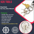 Keychain Hex Key Allen Wrench Multi-Tool Set - Metric Sizes 2, 2.5, 3, 4, 5, 6 mm