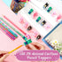 Glenmal 100 Pcs Scented Pencils for Kids, HB Graphite with Cartoon Pencil Toppers, Gift for School