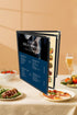 8 8.5x11 3Page 6View Pcs Black Menu Covers, Letter Size, menu Holder, Toothed Metal Corners, Waterproof
