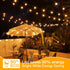 50FT 25 2 Bulbs Ollny Outdoor String Lights, Waterproof Connectable Shatterproof Outside Light with Edison + Spare LED