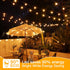 Ollny 25FT Outdoor String Lights - Waterproof Connectable Shatterproof Lights with 13 Edison + 1 Spare LED Bulbs