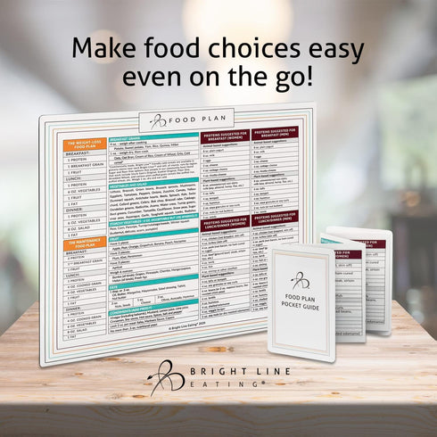 Bright Line Eating Magnetic Meal Planner, Pocket Guide for On-The-Go Healthy Eating