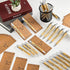 50 Sets gisgfim Employee Appreciation Gift Bulk Inspirational Bamboo Ballpoint Pens with Thank You Greeting Cards