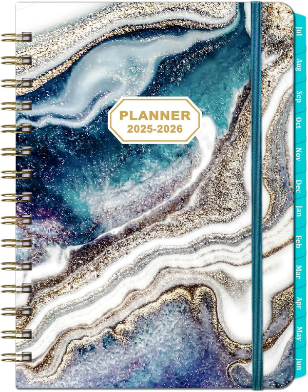 Planner 2025-2026 - Academic Weekly and Monthly Calendar from July 2025 to June 2026, 6.4'' x 8.5'' with Inner Pocket