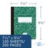 Roaring Spring Composition Notebook, 5x5 Graph Ruled, 100 Sheets, 15# White Paper, 9.75"x7.75", Hard Board Green Marble Covers