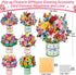 6 Pack 3D shynek Paper Flower Pop Up Cards, Flower Bouquet Card Popup Greeting Cards for Mother's Day, Graduation