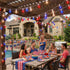 27.8Ft G40 28 Bulbs, 4th 0.6W Red White and Blue Lights String with Shatterproof LED Globe for Memorial Day of July