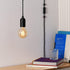 15Ft (BP0030-1BP) BRIGHTTIA - Matte Black Plug-in Pendant Light - Portable Industrial Vintage Lamp with Twisted Fabric